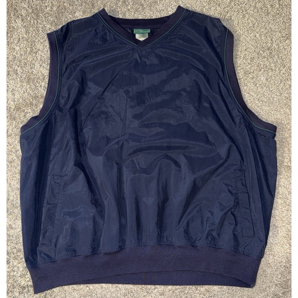 Outer Banks Golf Wind Vest Men's Navy V-Neck Nylon Pullover Sleeveless XXL‎